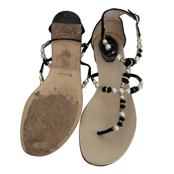 $985 Rene Caovilla t-strap pearl/beaded sandals size 9.5 / 39.5 - Picture 5 of 8